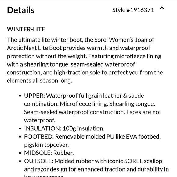 Sorel Waterproof Snow boots Joan of Arctic next lite - Picture 8 of 9